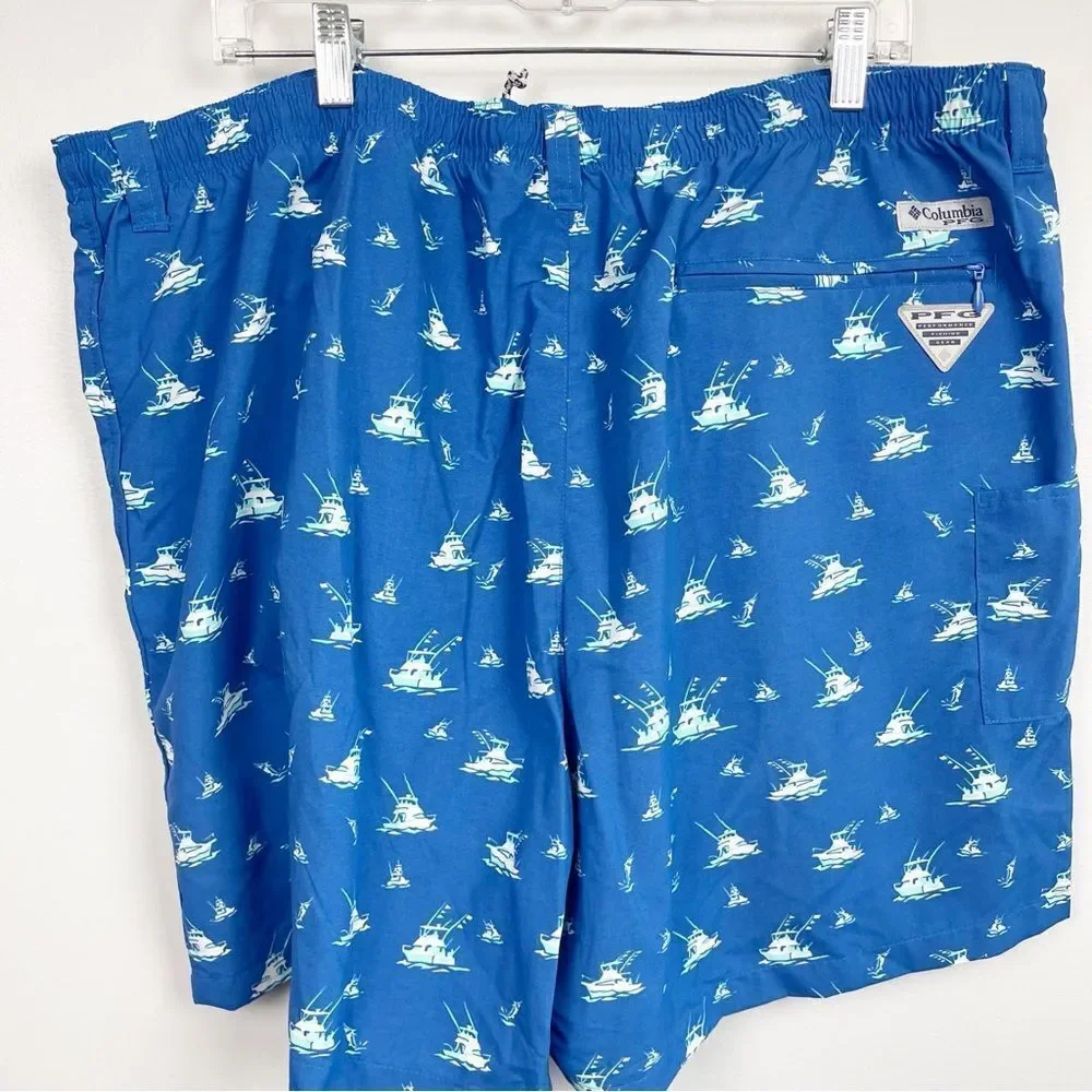 NWT COLUMBIA Men's PFG Super Backcast™ Swim Trunks  Size XXL 6” inseam